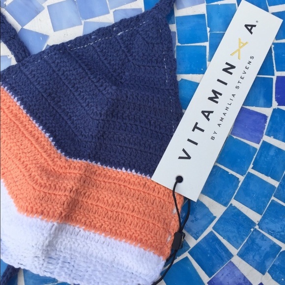 NEW! Vitamin A Nightbird crochet string bikini top - Picture 3 of 4